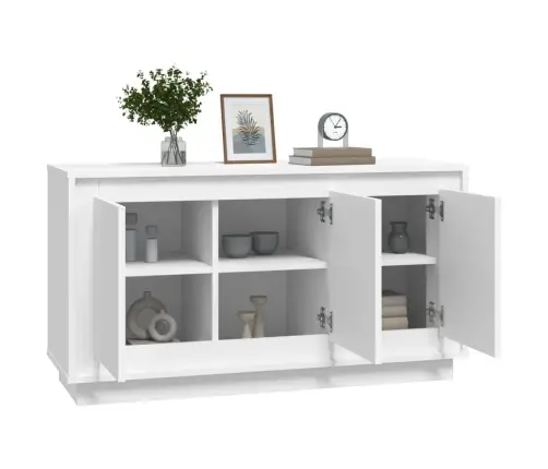 Kumode, Balta, 102X35X55 Cm, Inženierijas Koks Vidaxl