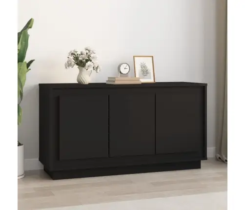 Šoninė Spintelė, Juodos Spalvos, 102X35X55cm Apdirbta Mediena