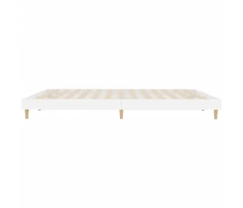 Gultas Rāmis, Spīdīgi Balts, 200X200 Cm, Inženierijas Koks Vidaxl