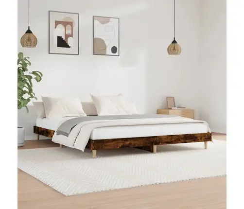 Voodiraam Ilma Madratsita Suitsutatud Tamm 200X200 Cm Tehispuit