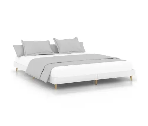 Gultas Rāmis, Balts, 120X200 Cm, Inženierijas Koks Vidaxl