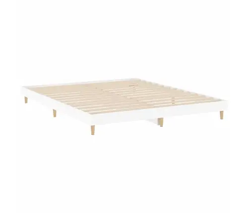 Gultas Rāmis, Balts, 120X200 Cm, Inženierijas Koks Vidaxl