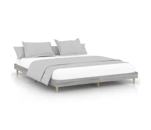 Gultas Rāmis, Pelēka Ozolkoka, 120X200 Cm, Inženierijas Koks Vidaxl