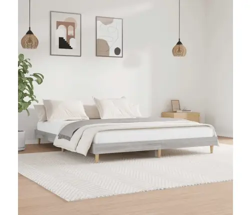 Gultas Rāmis, Pelēka Ozolkoka, 120X200 Cm, Inženierijas Koks Vidaxl