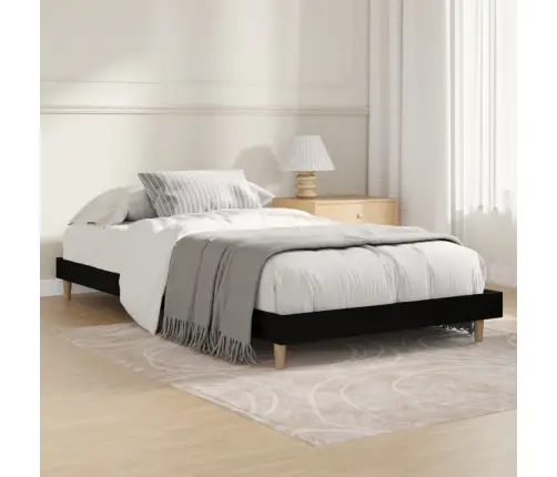 Gultas Rāmis, Melns, 100X200 Cm, Inženierijas Koks Vidaxl