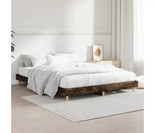 Gultas Rāmis, Ozolkoka Krāsā, 135X190 Cm, Inženierijas Koks Vidaxl