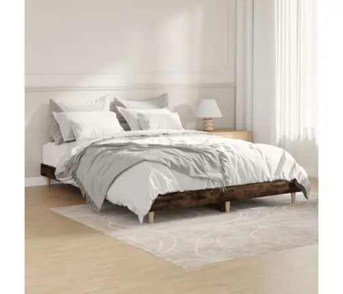 Gultas Rāmis, Ozolkoka Krāsā, 135X190 Cm, Inženierijas Koks Vidaxl