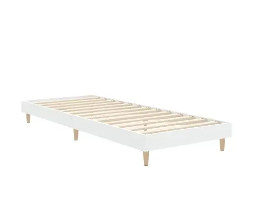Gultas Rāmis, Balts, 75X190 Cm, Inženierijas Koks Vidaxl