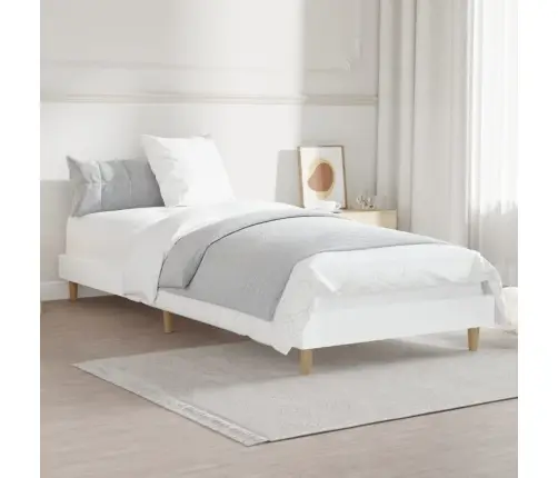 Gultas Rāmis, Balts, 75X190 Cm, Inženierijas Koks Vidaxl