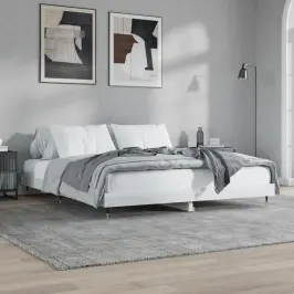 Gultas Rāmis, 160X200 Cm, Inženierijas Koks, Spīdīgi Balts Vidaxl
