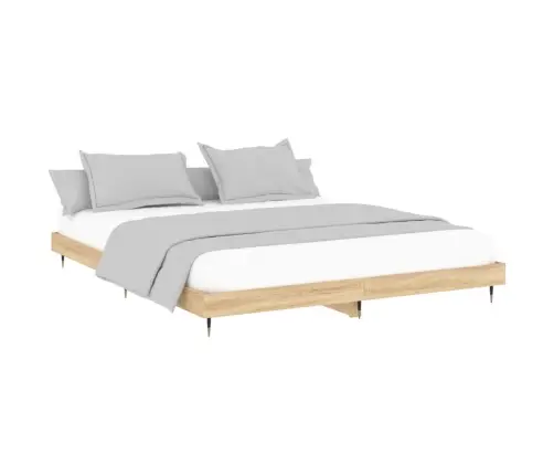 Gulta Bez Matrača, Ozolkoka, 140X200 Cm, Inženierijas Koks Vidaxl