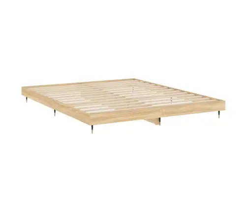 Gulta Bez Matrača, Ozolkoka, 140X200 Cm, Inženierijas Koks Vidaxl