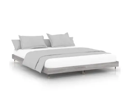 Gultas Rāmis, Pelēka Ozolkoka, 140X200 Cm, Inženierijas Koks Vidaxl