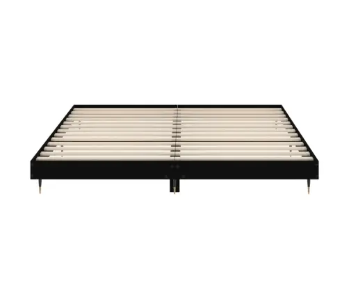 Gultas Rāmis, Melns, 120X200 Cm, Inženierijas Koks Vidaxl