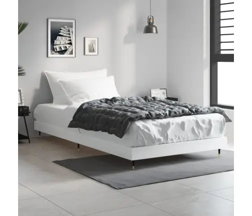 Gultas Rāmis, Balts, 90X200 Cm, Inženierijas Koks Vidaxl