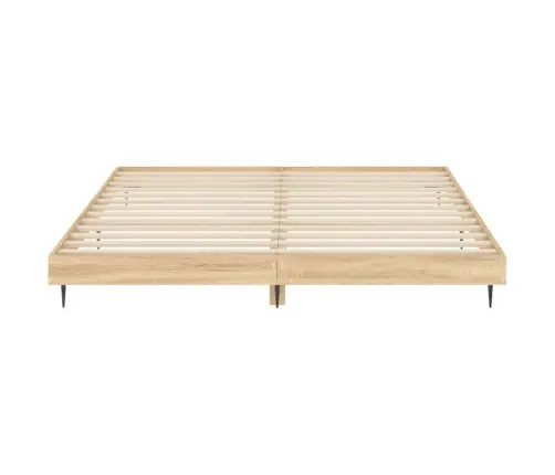 Gultas Rāmis Bez Matrača, 200X200 Cm Ozolkoka Inženierijas Koks Vidaxl