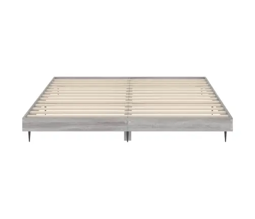 Gultas Rāmis, Pelēka Ozolkoka, 200X200 Cm, Inženierijas Koks Vidaxl