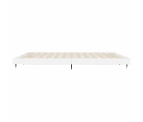 Voodiraam, Kõrgläikega Valge, 160 X 200 cm Tehispuit