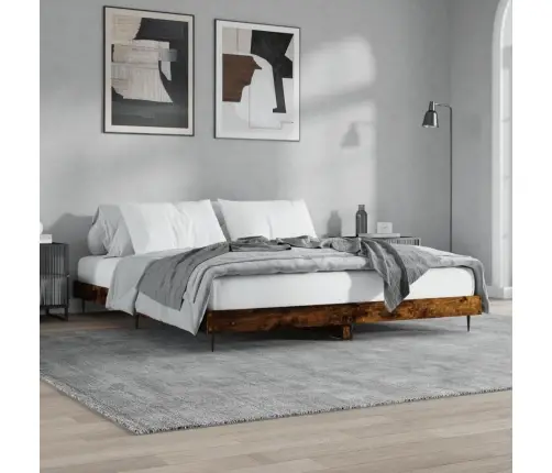 Gulta Bez Matrača, Ozolkoka, 150X200 Cm, Inženierijas Koks Vidaxl