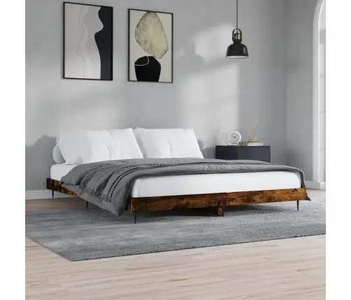 Gulta Bez Matrača, Ozolkoka, 150X200 Cm, Inženierijas Koks Vidaxl