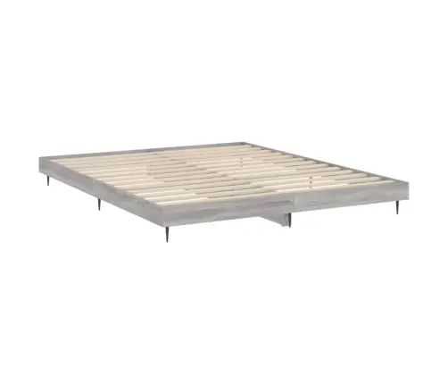 Gultas Rāmis, Pelēka Ozolkoka, 140X200 Cm, Inženierijas Koks Vidaxl