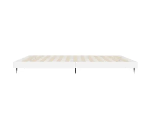 Gultas Rāmis, 120X200 Cm, Inženierijas Koks, Spīdīgi Balts Vidaxl