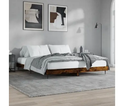 Gulta Bez Matrača, Ozolkoka, 120X200 Cm, Inženierijas Koks Vidaxl