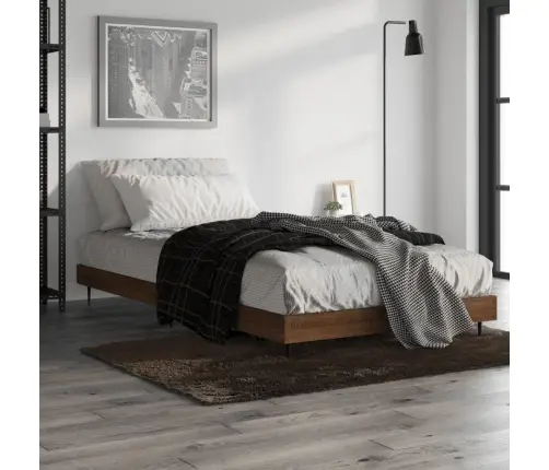 Gulta Bez Matrača, Brūna Ozola, 100X200 Cm, Inženierijas Koks Vidaxl