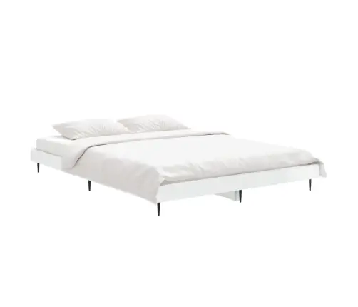 Lovos Rėmas, Baltas, 140X190cm Apdirbta Mediena, Blizgus