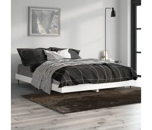 Lovos Rėmas, Baltas, 140X190cm Apdirbta Mediena, Blizgus