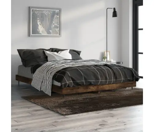 Gulta Bez Matrača, Ozolkoka, 140X190 Cm, Inženierijas Koks Vidaxl