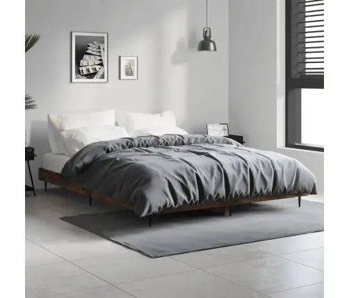 Gulta Bez Matrača, Ozolkoka, 140X190 Cm, Inženierijas Koks Vidaxl