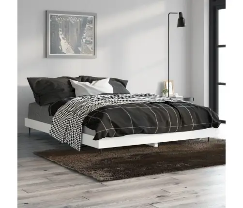 Voodiraam, Valge, 135X190 cm Teras Ja Tehispuit