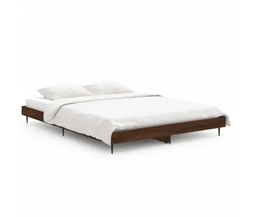 Gultas Rāmis, Ozolkoka Krāsā, 135X190 Cm, Inženierijas Koks Vidaxl