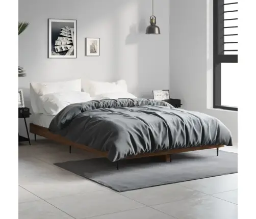 Gulta Bez Matrača, Brūna Ozola, 120X190 Cm, Inženierijas Koks Vidaxl