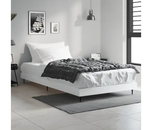 Gultas Rāmis, Balts, 90X190 Cm, Inženierijas Koks Vidaxl