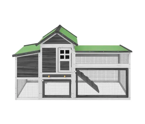 Vistu Būris, Pelēks, 186,5X58,5X113 Cm, Priedes Masīvkoks Vidaxl