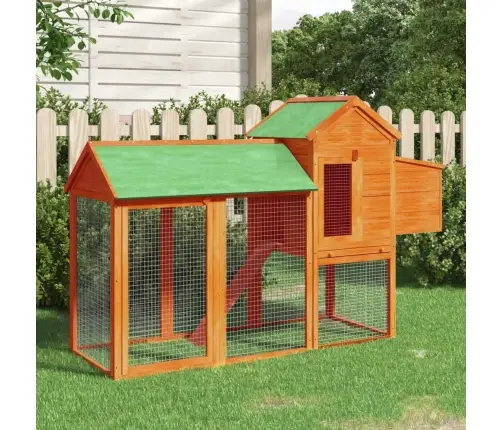 Vištidė, Rudos Spalvos, 193X65X117cm Pušies Masyvas