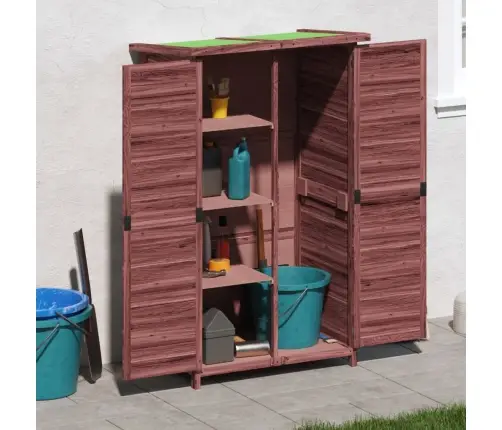 Dārza Instrumentu Šķūnis, Brūns, 83X57X140 Cm, Priedes Koks Vidaxl