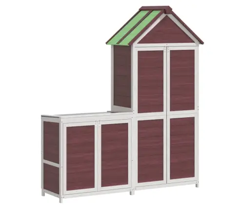 Dārza Šķūņu Komplekts, 2 Gab., Brūns, Priedes Masīvkoks Vidaxl