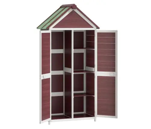 Dārza Šķūņu Komplekts, 2 Gab., Brūns, Priedes Masīvkoks Vidaxl