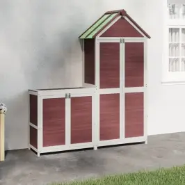 Dārza Šķūņu Komplekts, 2 Gab., Brūns, Priedes Masīvkoks Vidaxl