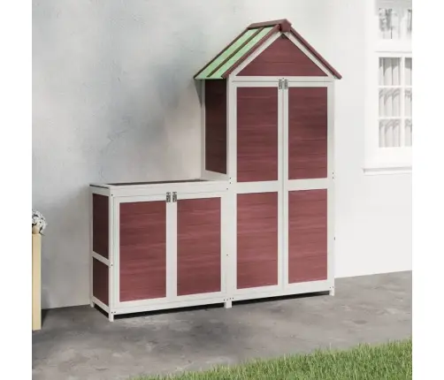 Dārza Šķūņu Komplekts, 2 Gab., Brūns, Priedes Masīvkoks Vidaxl