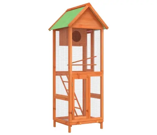 Linnumaja, Pruun, 60 X 58,5 X 160 cm Männipuit