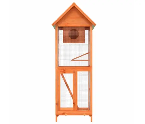 Linnumaja, Pruun, 60 X 58,5 X 160 cm Männipuit