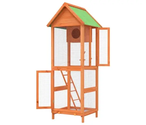 Linnumaja, Pruun, 60 X 58,5 X 160 cm Männipuit