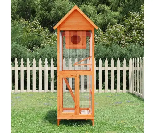 Linnumaja, Pruun, 60 X 58,5 X 160 cm Männipuit