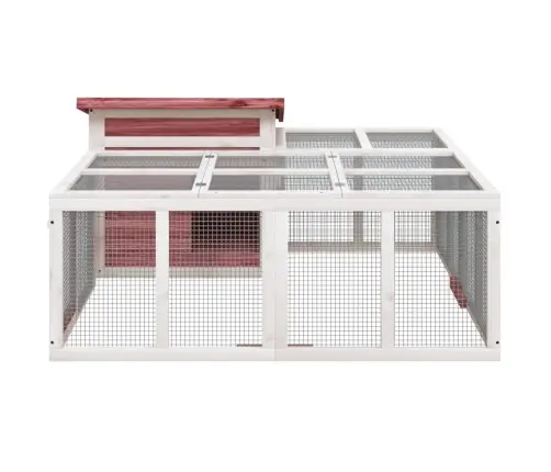 Triušių Narvas, Moka, 144X123X67,5cm Pušies Medienos Masyvas