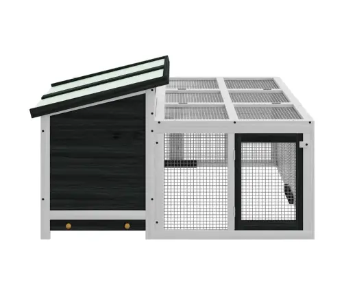 Trušu Būris, Pelēks, 144X123X67,5 Cm, Priedes Masīvkoks Vidaxl