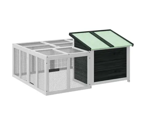 Trušu Būris, Pelēks, 144X123X67,5 Cm, Priedes Masīvkoks Vidaxl